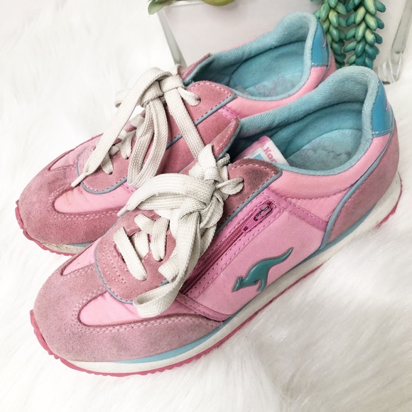 Vintage KangaRoo sneakers pink and aqua size 8 - Picture 3 of 8